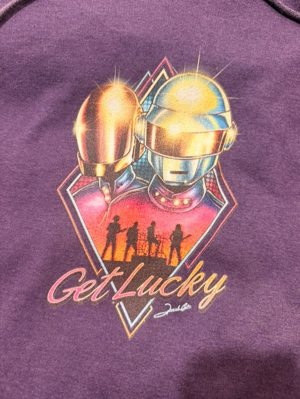 Daft Punk Hoodie Get Lucky Size Large